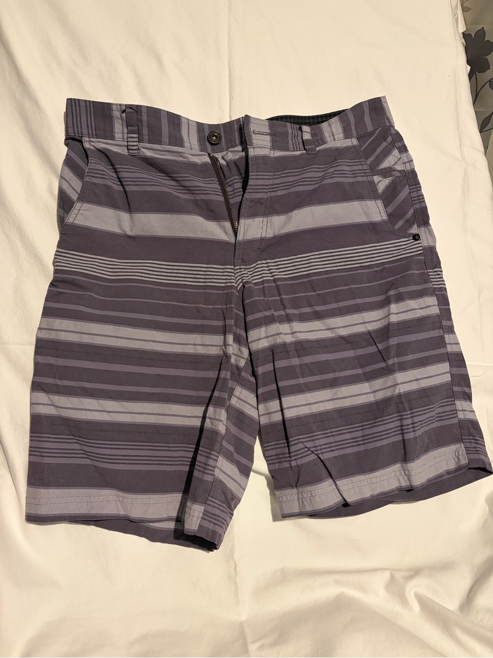 lululemon athletica Men's Lavender and Dark Purple Striped Shorts